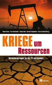 Auf dem Bild ist die Titelseite eines Buches "Kriege um Ressourcen".
